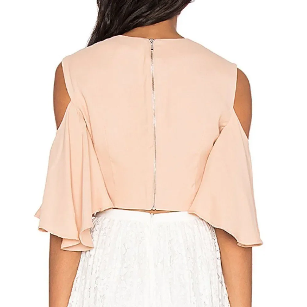‎Keepsake  Blouse Peach Open Shoulder Size X-Small